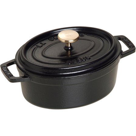Staub La Cocotte Oval Gryte Svart 15 cm 0,6 l