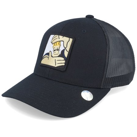 Johnny Bravo - Noir trucker Casquette - Bravo Photo Pose Black Trucker @ Hatstore
