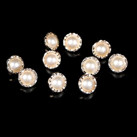 10 st Fashion Pearl Buttons Damskjortor Dekorativa spännen Ac 11