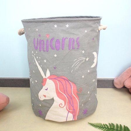 Vattentät Canvas Rund Tvättkorg Stor Tvättkorg med