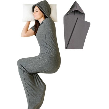 Kompression Sovepose Ultralet Bærbar Filt - Til Stress Angstlindring Fly Hotel Rejse Tæppe 150x40cm