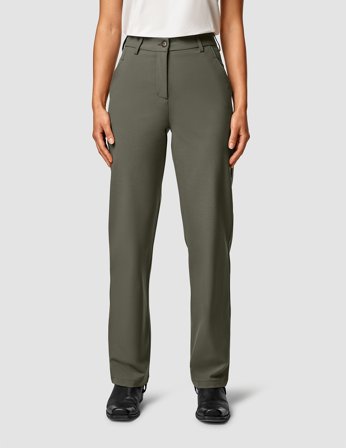 Shaping New Tomorrow - Dame - Straight Essential Women Pants - Dark Olive - 25/34