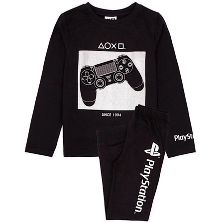Playstation Boys Game Controller Lång Pyjamas Set 8-9 År Svart