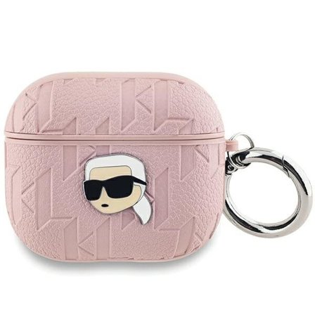 Karl Lagerfeld Monogram Karl Head fodral för AirPods 3 - rosa
