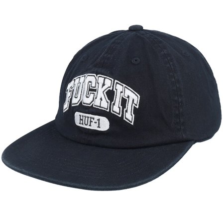 HUF - Nero snapback Cappellino - Fuck It 6 Panel Hat Black Strapback @ Hatstore