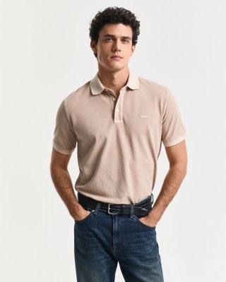 GANT - Solbleket piquéskjorte til herre dry sand