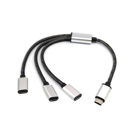 USB C hane till 3 USB C hona splitter för typ C telefoner, surfplattor, bärbara datorer