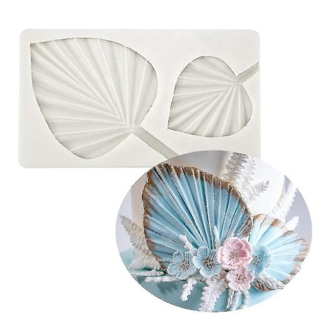 Bladformet Silikonform 3D Fondant Kageform Værktøjer Dekoration