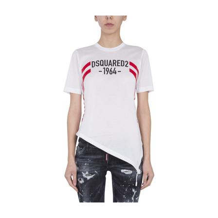 Dsquared2 T-shirt With Drawstring Hvid, Dame T-shirts