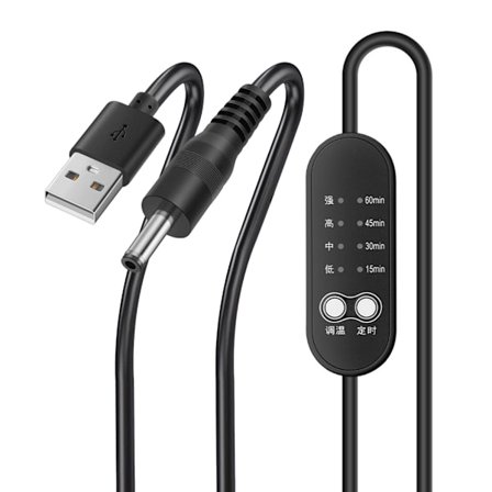 PVC-belagt USB til DC35135-ledning med enkle temperatur- og tidsinnstillinger