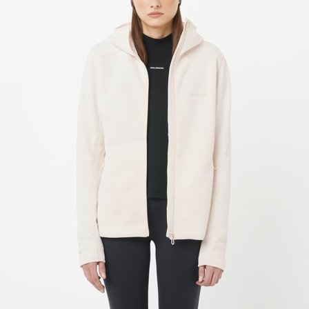 Salomon - Midlayer-Kapuzenjacke Damen Outline Warm - Whisper White