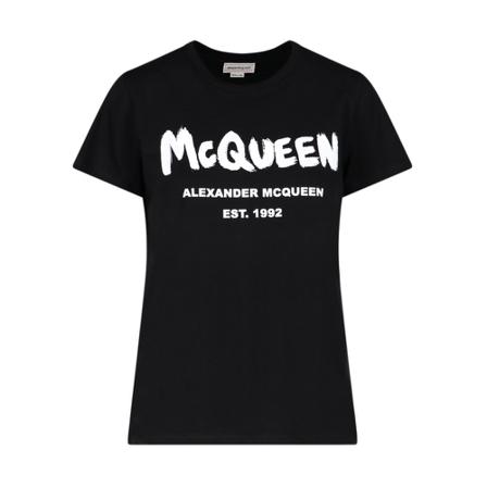 Alexander McQueen T-Shirts Sort, Dame