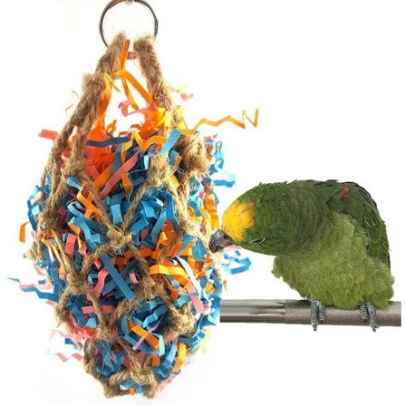 Jute Papirstrimler Fugle Kæledyr Tyggelegetøj Papegøje Undulat Parakit Amazons Lovebird Finch Kanariefugl Kakadue Papegøje