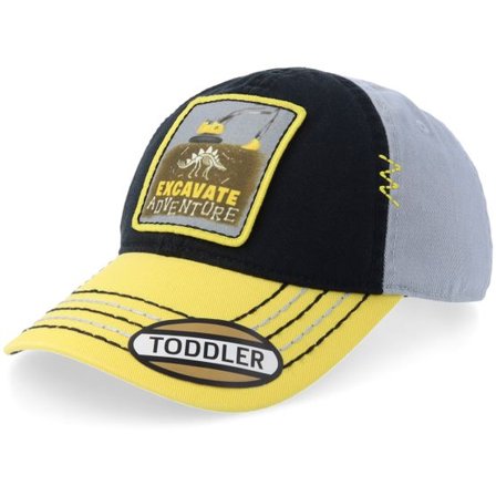 John Deere - Svart unconstructed Keps - Kids Square Patch Black/Yellow Dad Cap @ Hatstore