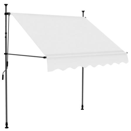 Vidaxl Markis Manuellt Infällbar Med Led 200 Cm Gräddvit Creme