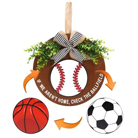 Pyöreä puinen etuverannan kylttikehyksen