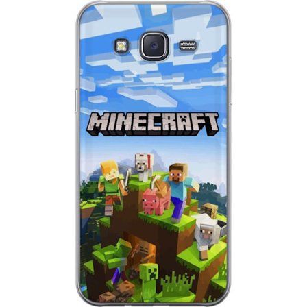 Yhteensopiva Puhelinkuori Samsung Galaxy J5 Minecraft Creeper lohko pikseli retro peli