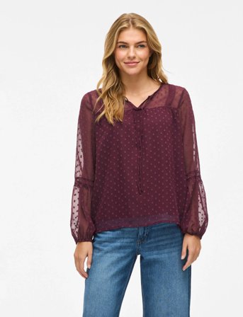 Vila Viedee L/S Top - Noos - Red - 38