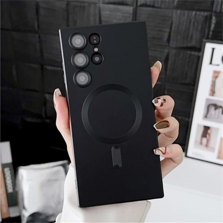 Silikon Magsafe Magnetiskt Telefonfodral För Samsung S20 S21 FE S22 S23 Ultra Note 20 10 Plus Stötsäkert Kameraskydd