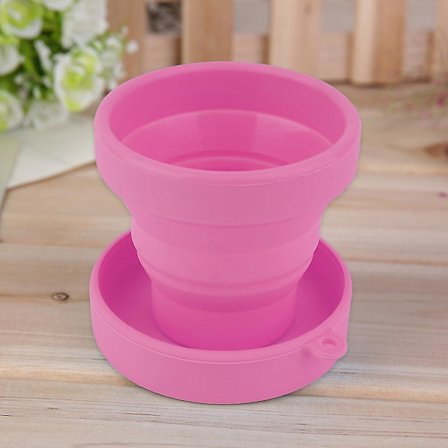 Bærbar Teleskopisk Sammenklappelig Kop i Silikon til Rejser