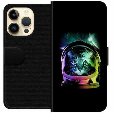 Apple Iphone 14 Pro Plånboksfodral Space Cat