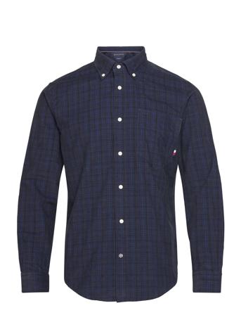 Small Corduroy Tartan Rf Shirt Skjorte Uformell Blå Tommy Hilfiger*Betinget Tilbud