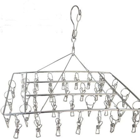 Sockklämmor, 36 klädnypor i rostfritt stål, bärbara klädhängare för