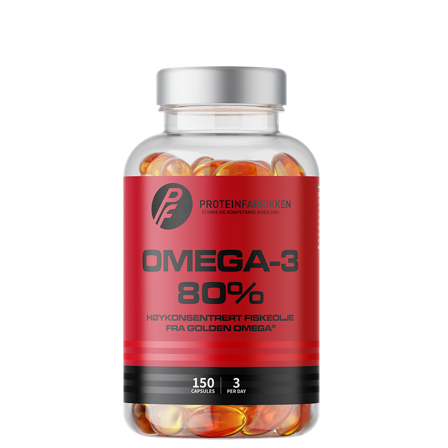 Proteinfabrikken Omega-3, 80%, 150 kapsler