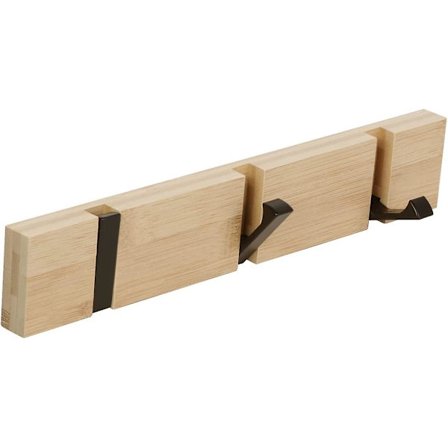 Seinäkiinnitteinen koukku 3:lla sisäänvedettävällä koukulla, seinävaateteline takkien, huivien, käsilaukkujen ja muiden ripustamiseen, luonnollinen 30