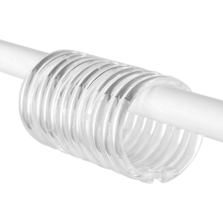 12 stk. Klare Plast Dusjgardinringer, Enkle Snap-Lukking Dusjgardin Kroker