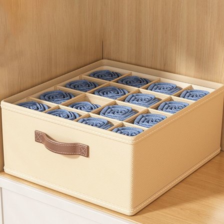 Klær Oppbevaringsboks Undertøy Oppbevaringsskuff BEIGE 40X40X20CM