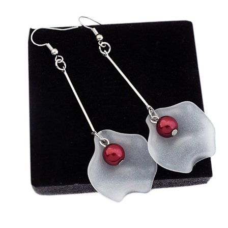 Imitation pärla blad örhängen koppar