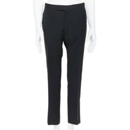Dries van Noten Pre-owned, Pre-owned Wool bottoms Zwart, Dames, Maat:S,Katoen,gestreept