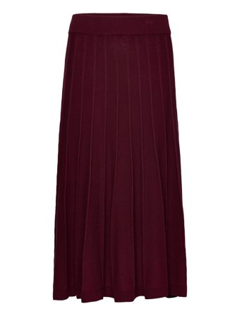 Klara Skirt Wine Skirts Knitted Skirts Burgunder Jumperfabriken*Betinget Tilbud