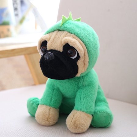 Stor Plysjleke 20cm Mops Hund I Kostymer Kosete Myk Leke Teddy Plysjdyr