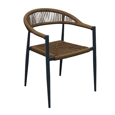 Mustapähkinäinen Carla-tuoli – 56x59x78 cm, pinottava