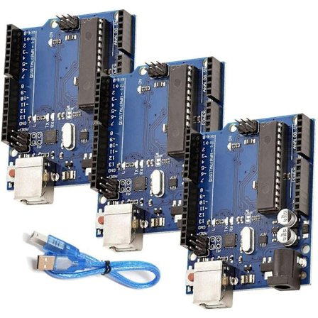 3 x mikrokontrollerkort med ATmega328P ATmega16U2 inklusive e-bog