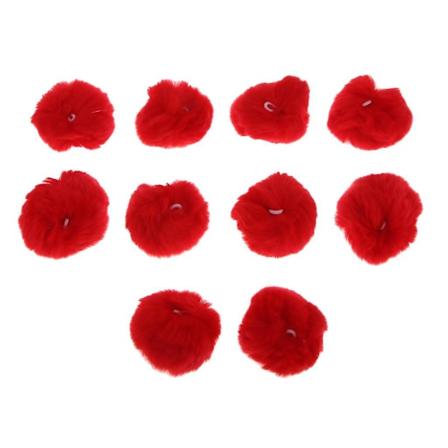 10 st Pompoms, Plyschbollar för roliga DIY kreativa hantverk - Svart[C]