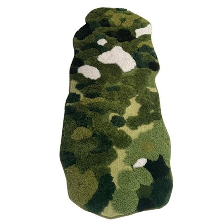 Uregelmessig mosegrønt teppe, stue sofabordpledd, soverom gulvmatte, fortykket plysj sengepledd, absorberende badematte