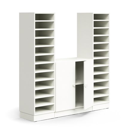 Sortiereinheit QBUS, 1641x1600x420 mm, weiß