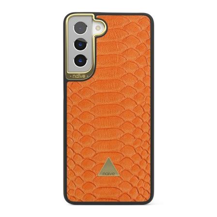 Naive Samsung Galaxy S21 Skal - Orange Snake