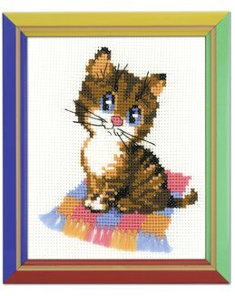 Broderipakke bilde katt - Riolis