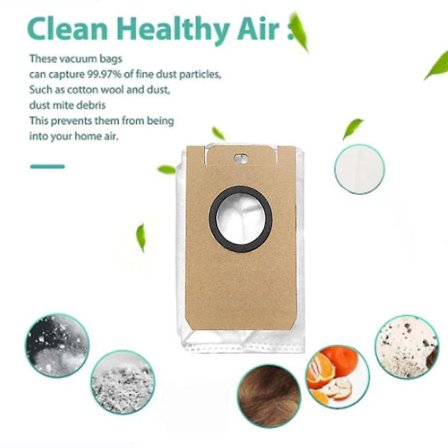 8 st Ersättningsdelar för Q11 Robotdammsugare - Tvättsbart Huvudborste, HEPA-filter, Mopp