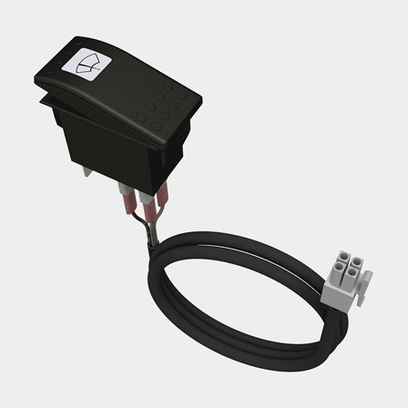 Interruptor & kit de cabos para motor de limpador Roca Wiper Control System, via CANBUS, para 1 motor de limpador