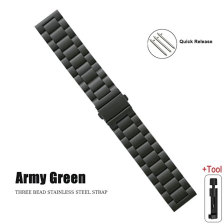 20mm 22mm Rostfritt Stål Armband för Samsung Galaxy Watch 7 6 5 4 5Pro Gear S3 6 4 Classic Metallarmband för Huawei Watch GT5 4Pro 3