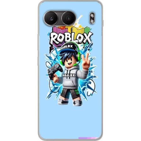 Kompatibelt Mobilskal till OnePlus OnePlus Nord 4 Färgstark Roblox-karaktär med handkontroll och energifylld splash art design, perfekt för barnrum