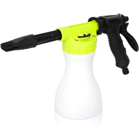 Skumsprøyte, 900 ml justerbar sprøytepistol tilkoblet universal hageslange, sprøytepistol for bil, husrengjøring, hagevanning