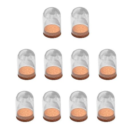 10 st Mini Glaskupa Halvklot Transparent Dome Cabochon för Hem Kontor Rum Bord Display Dekoration Torr