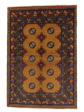 Handgeknoopt Afghan Fine Vloerkleed 98X143 Wol Klein
