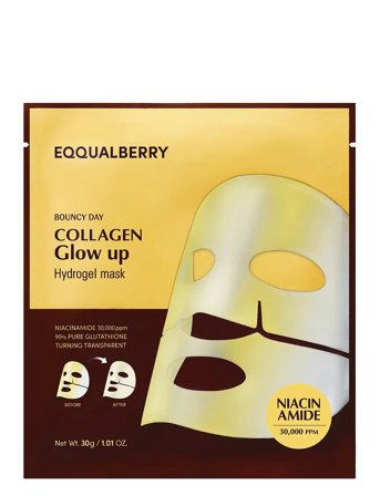 Eqqualberry Collagen Glow Up Hydrogel Mask - Nude - 1 PCS